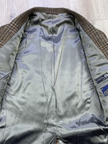 Blazer Polo Club Universitario Ralph Lauren De Colección Estados Unidos Hombres 42L Marrón Lana Ventana Panel - Imagen 18 de 24