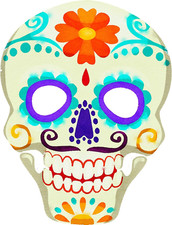 White Sugar Skull Sticker Decal