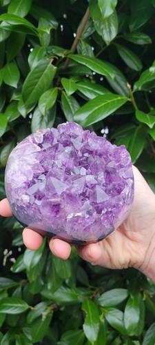 Amethyst, Amethyst Platte/Stufe/ polierter Saum Brasilien/ 1,380 KG