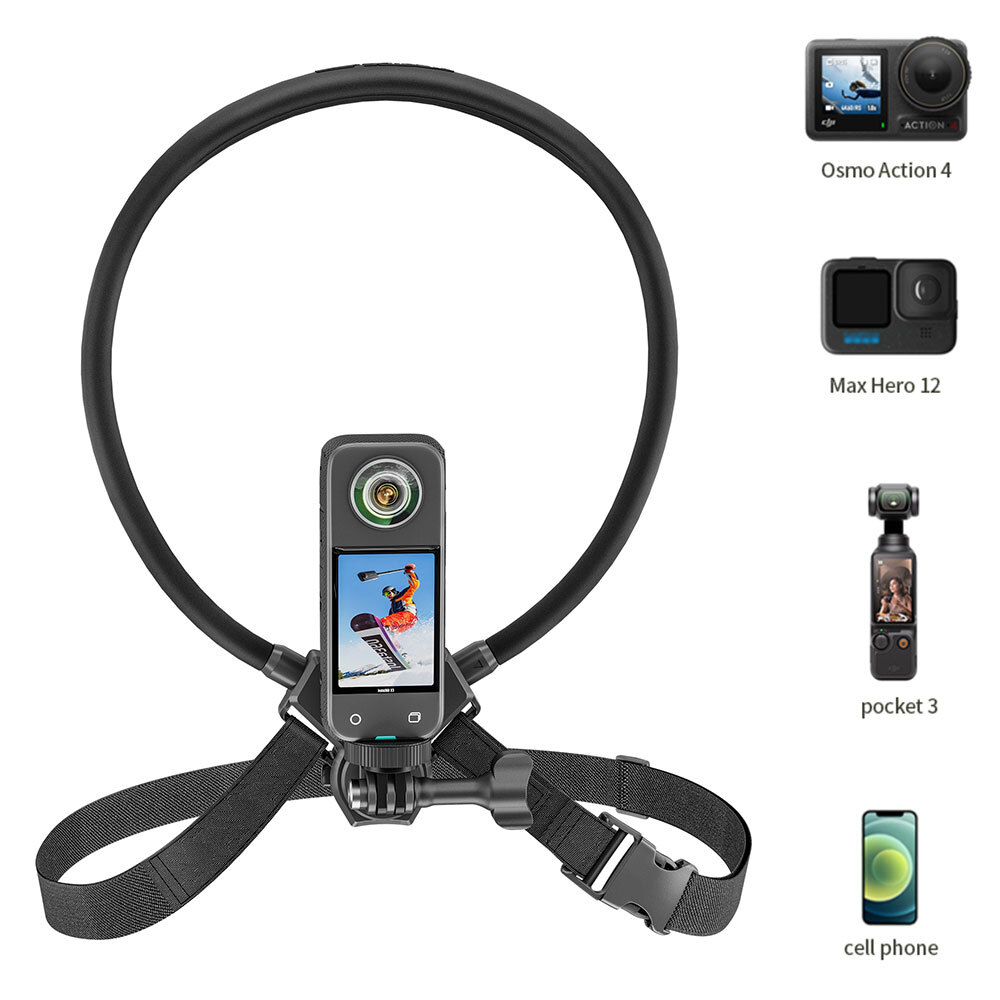 Neck and Chest Mount Holder for DJI Action 5 Pro GoPro Hero 13 Pocket 3-image