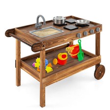 Movable Kids Mud Play Kitchen Set Toddlers Outdoor Pretend Kitchen Cooking Set