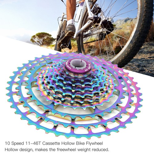 ZTTO 10 Speed Flywheel 11‑46T Cassette Hollow Bike Colorful Freewheel - Picture 10 of 12