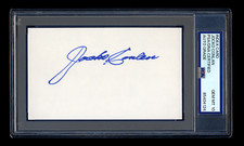 JOCKO CONLAN SIGNED INDEX CARD PSA/DNA AUTOGRAPHED HOF GEM MINT 10