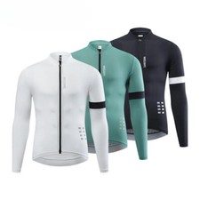 Maglie Ciclismo Uomo Bianche Maniche Lunghe Autunno Abbigliamento MTB Camicie Abbigliamento Bicicletta