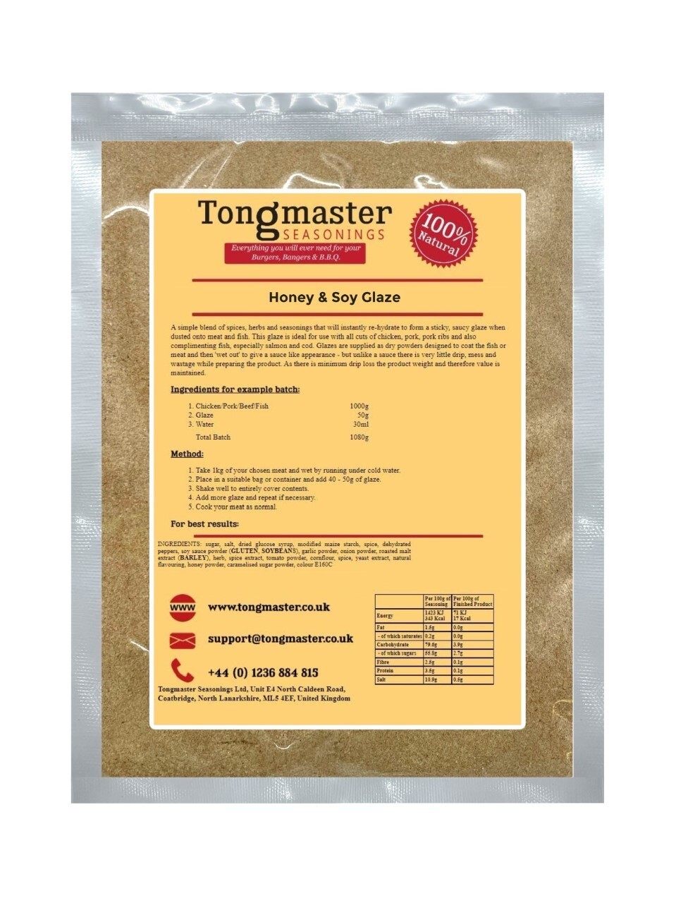 Honey and Soy Glaze - Meat Rub - 100g