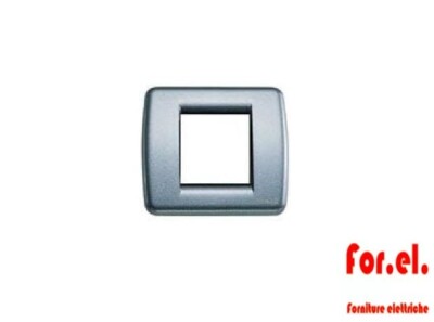 Vimar Serie Idea 17093.26   Rondo Wandplatte 1   2 Modulo Metall Blau