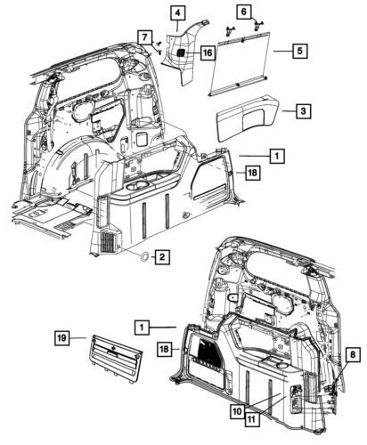 Refuerzo de panel de ajuste de cuarto izquierdo genuino Mopar 2012-2016 Ram C/V 1CJ23HL5AI Foto 4 de 4