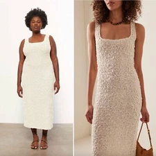 Mara Hoffman Sloan Popcorn Dress Cream NWT Women's 3X