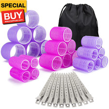 33 Piece Hair Rollers set, Self Grip Hair Rollers for Long Medium Short Hair, L