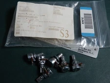 Lot of Six Alpha RV120F-20-15F-A100K Audio D-Shaft 12mm 100KΩ Potentiometers NOS