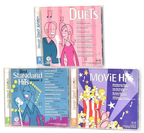 3 Karaoke CD+Gs - Movie Hits, Best Standard Hits, Duets - On Screen Lyrics