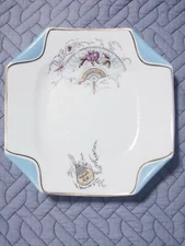 Vintage SB Sampson Bridgwood & Son Anchor square plate fan & mirror pattern