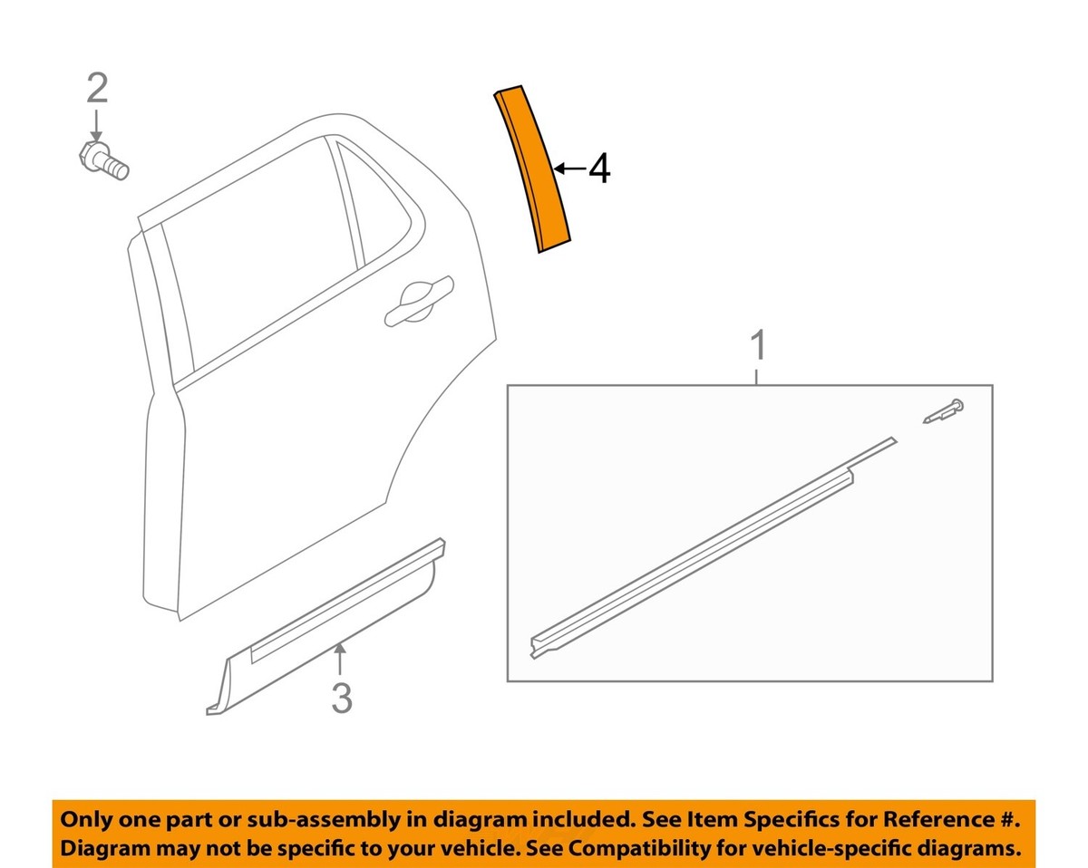 FORD OEM 11-19 Explorer Rear Door Exterior Trim-Applique