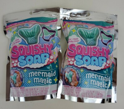 2 Mermaid Magic Squishy Soap Mold Make Your Own Create Craft Science Bath Sealed