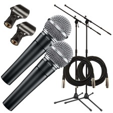Shure Sm58-lc Dynamic Vocal Microphone Twin Performer Pak