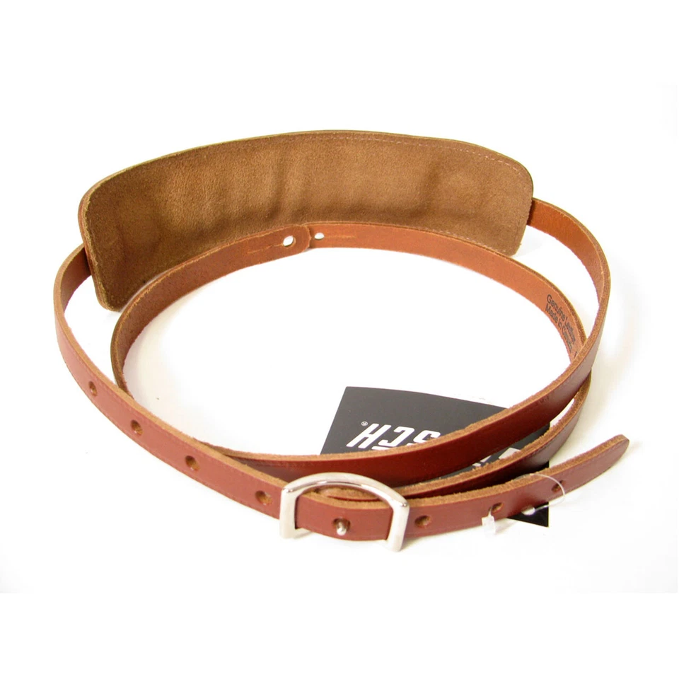 Gretsch Vintage Style Leather Guitar Strap Walnut - Image 3 of 4