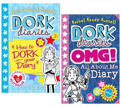 Dork Diaries by Rachel Renee Russell 2 Books Collection Set - Ages 9+ -Paperback