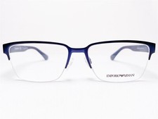 NEW Emporio Armani EA1055 3163 Men's Eyeglasses Frames Blue Half Rim 55/17 145