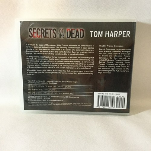 Secrets of the Dead, Tom Harper Audiobook CDs Brilliance Audio GUC - Picture 2 of 3