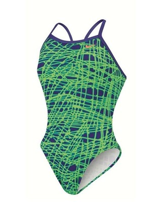 Nike Swim Female Blaze Women S One Piece Swimsuit Ness6017 385 Blue Green 32 Wms Ebay