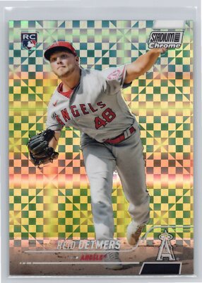 2022 Stadium Club Chrome #208 Reid Detmers X-Fractor Angels RC