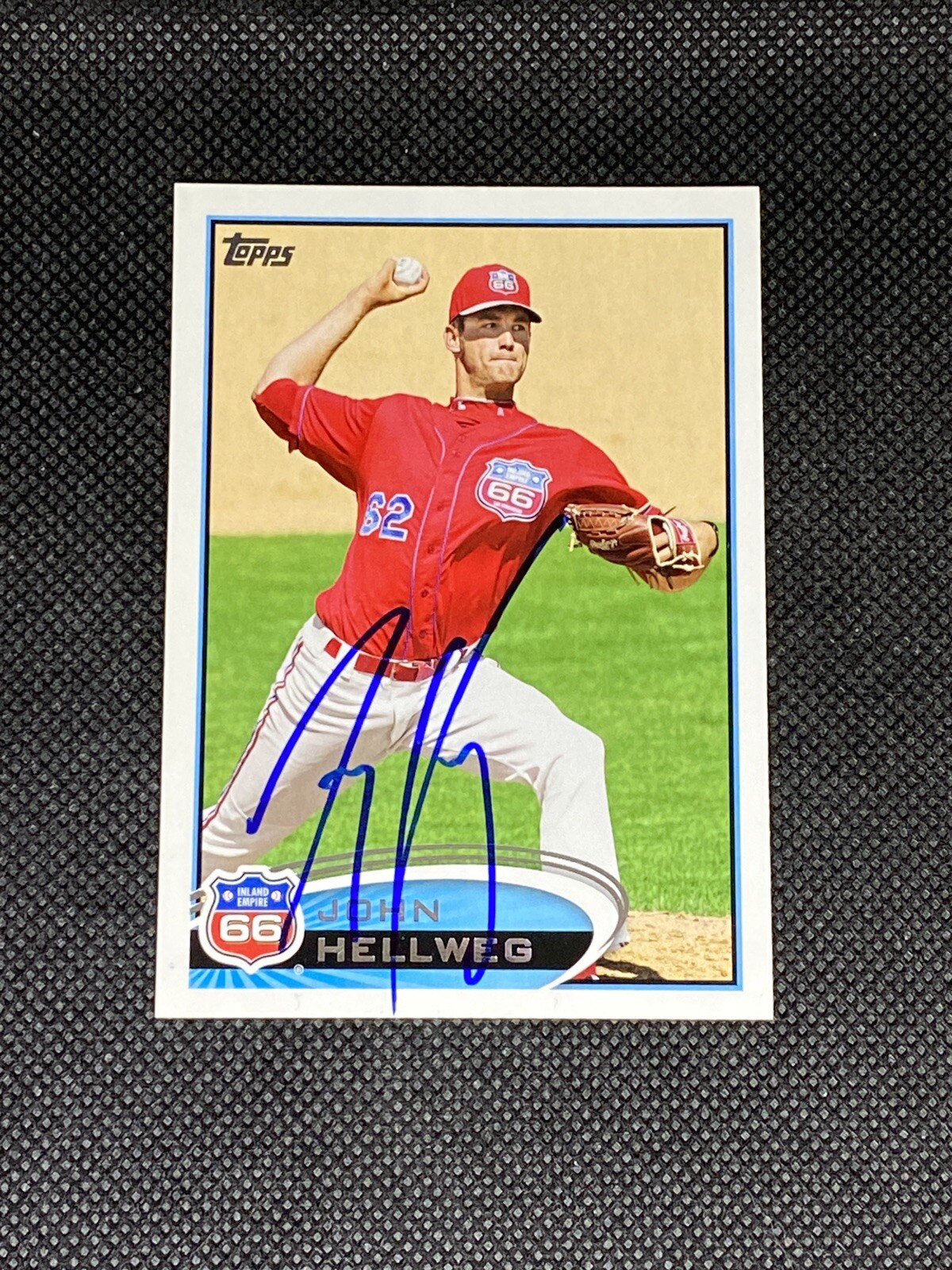 John Hellweg Inland Empire 66ers 2012 Topps Pro Debut Signed Auto Card #95 ~ COA