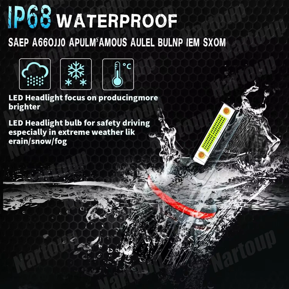 HB5 9007 LED Headlight Bulbs for 2003-2016 International Harvester 4300 4400 - Image 3 of 4