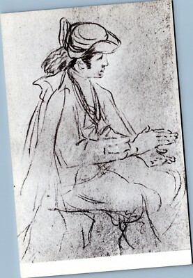postcard art - Francisco Goya - Majo tocando las palmas