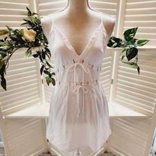 REFORMATION WHITE COTTON TIE FRONT SUMMER DRESS SIZE 6