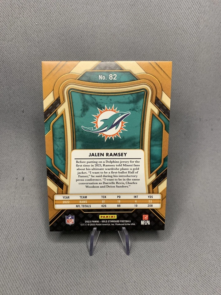 2023 Panini Gold Standard Citrine Jalen Ramsey /30 Dolphins - Image 2 of 2