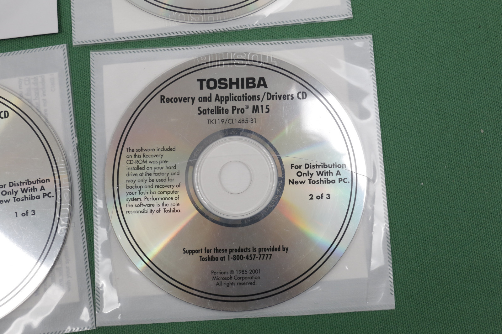 Toshiba Satellite Pro M15S405 Application Operating System Recovery