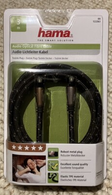 Toslink Audiokabel 3m Lichtleiter-Kabel optisch digital. Gratisversand