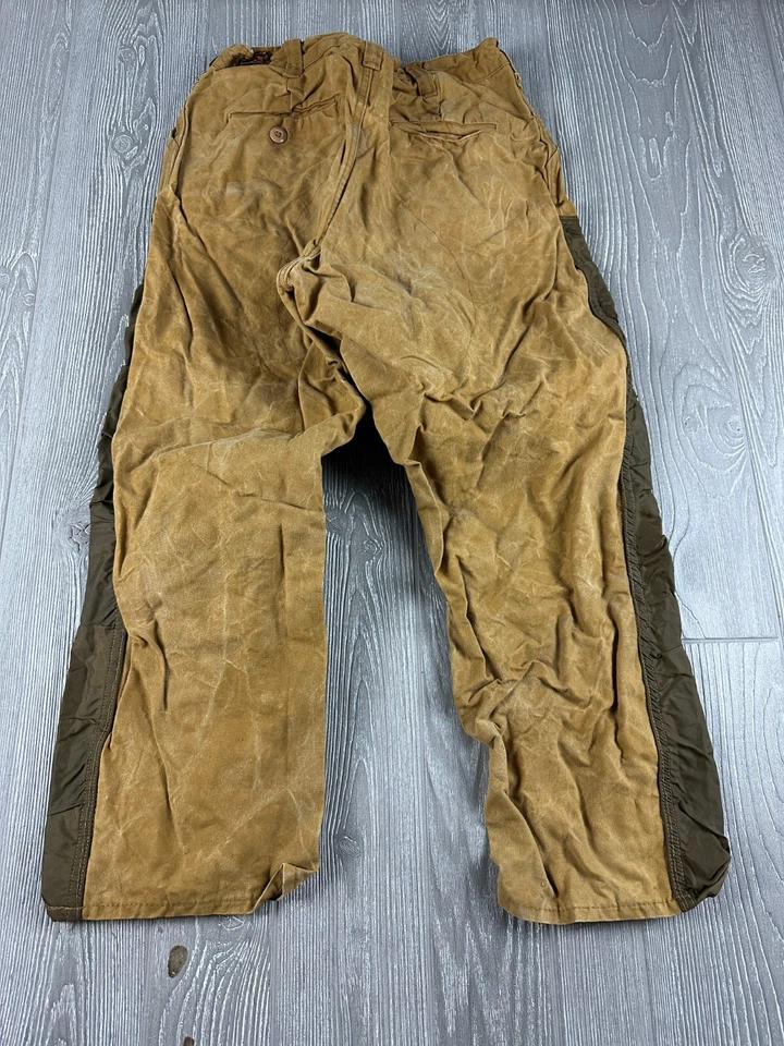 Pantalones de caza vintage para hombre Saf T Bak en color beige y marrón Foto 3 de 4