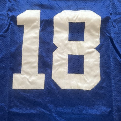Jersey Peyton Manning Indianapolis Colts Reebok Casco Etiqueta Azul Cosido Talla 56 - Imagen 3 de 7