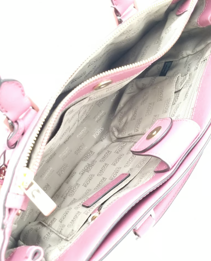 Michael Kors Dusty Pink Triple Compartment Satchel/Tote w/Zip