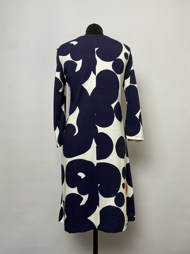 Marimekko Kaolini Keidas 3/4 Flare Sleeve Stretch Multi Logo Viscose Dress - Picture 8 of 15