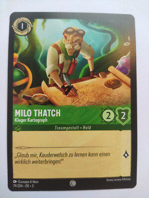 Disney Lorcana Karte Milo Thatch - Kluger Kartograph 3INK 79/204 deutsch