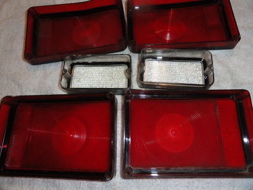 1971 MOPAR DODGE CHARGER TAIL LIGHT & REVERSE LENSES SET GOOD CONDITION - Picture 6 of 12