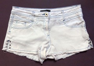 shorts branco desfiado