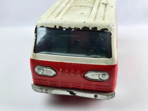 Giocattolo vintage anni 60 acciaio nylon U-Haul Ford Econoline Van con porte funzionanti - Foto 4 di 9