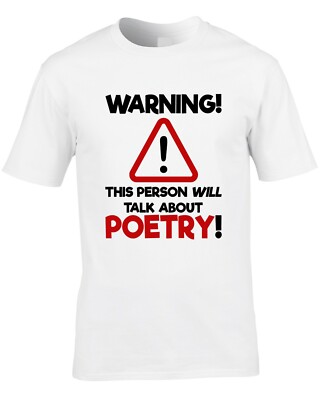 Poesie Herren T-Shirt Literatur Sprache Englisch Dichter Gedicht Studie lustig Geschenkidee