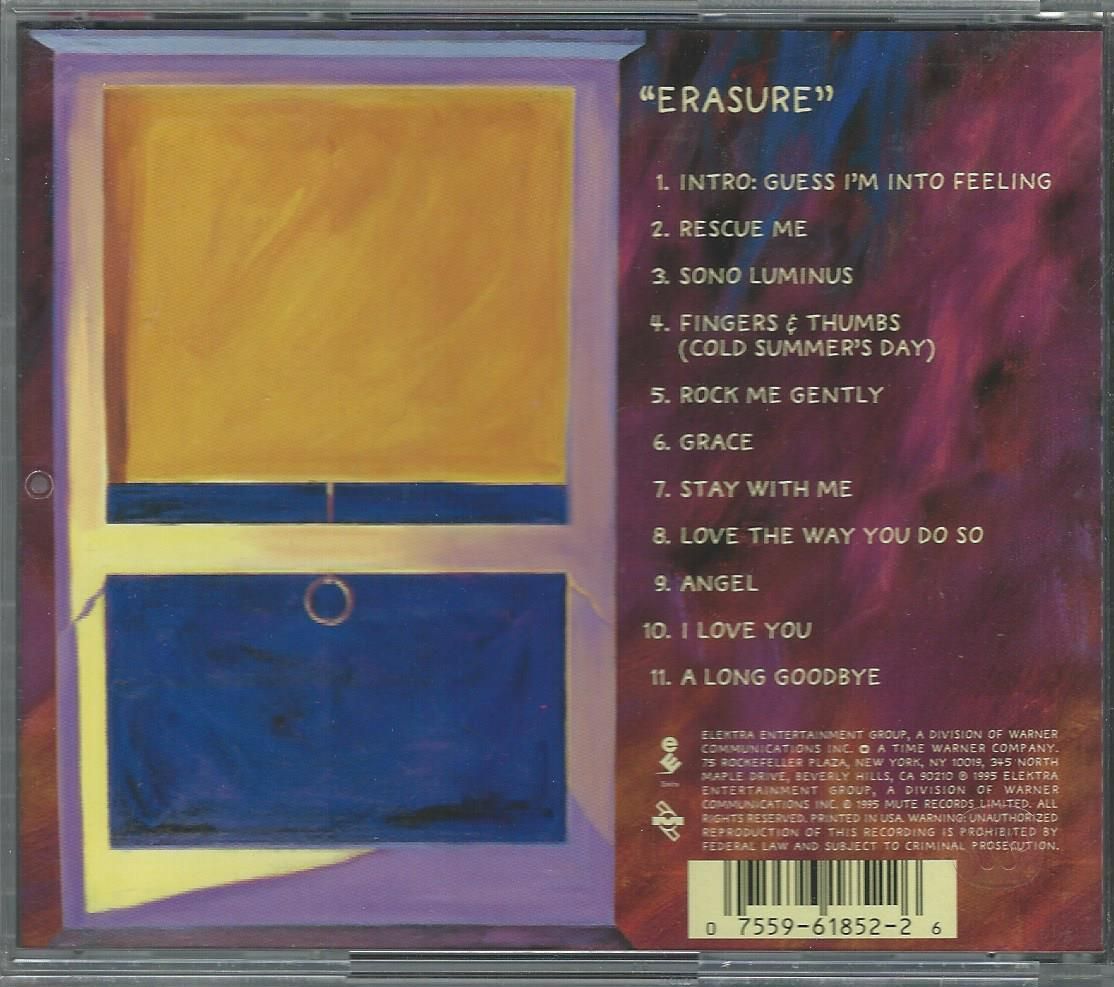Erasure by Erasure (CD, Oct-1995, Elektra (Label)) 75596185226| eBay
