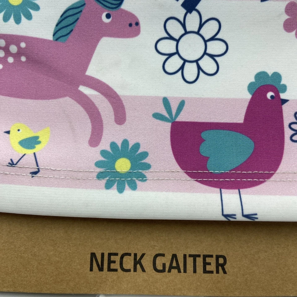 Polaina cuello juvenil con licencia John Deere lavanda caballo pollo flores niñas Foto 2 de 4