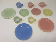 Vintage Hazel Atlas Little Hostess Tea Plates Cup Creamer Sugar 11 Pieces