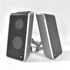 Logitech V20 Computer Speakers Grey, Portable Slim, USB Powered, 6  H, Preowned