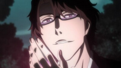 Anime gotei aizen sousuke evil grin Stitched Gaming Mat Desk