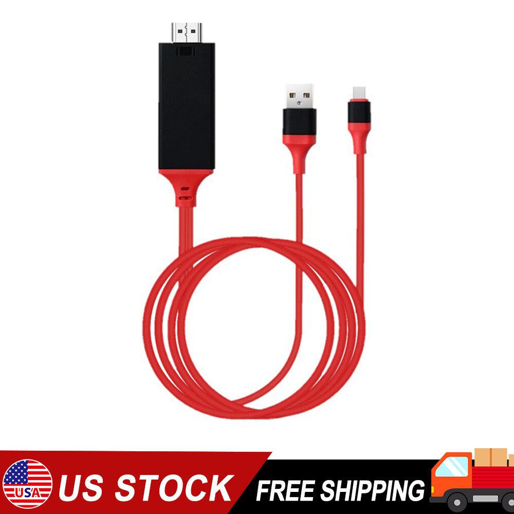 HDMI Cable CORD Phone to TV HDTV Adapter for Android Samsung Type C-image