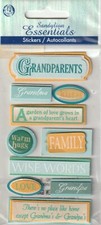 Sandylion Essentials 3D Stickers GRANDPARENTS WORDS 23509 FAST FREE ship NICE