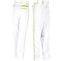 Combat Stock Adult Baseball/softball Pant With Neon Piping - White/green - Xl Combat Stock Adult Baseball/softball Pant With Neon Piping - White/green - Xl