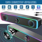 USB Bluetooth PC Speaker Wired Wireless Stereo Home Theater Soundbar Subwoofer